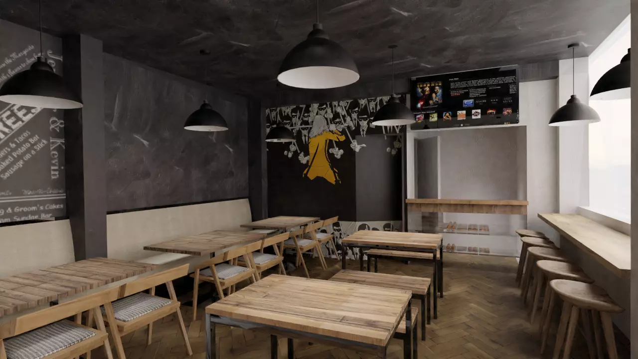 CAFE INTERIOR 3D model_0