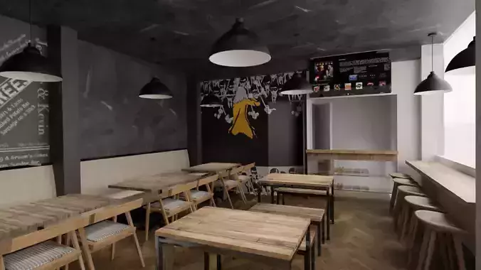 CAFE INTERIOR  3D model