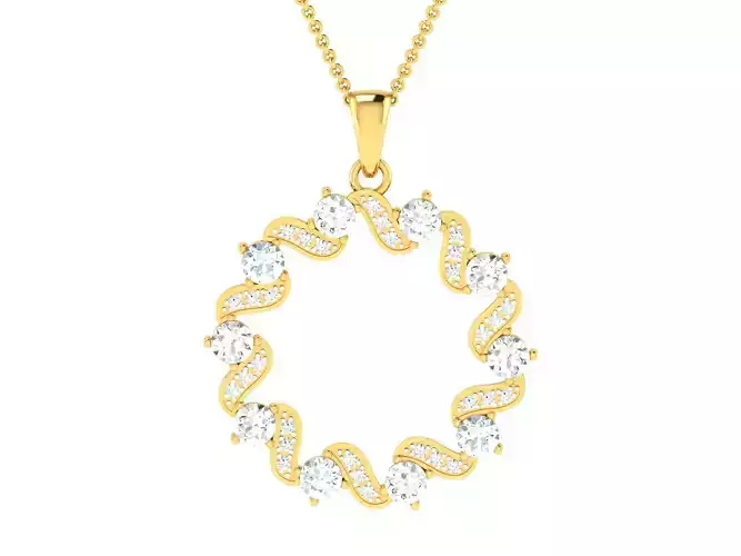 pendant-8296 gold diamond pendant