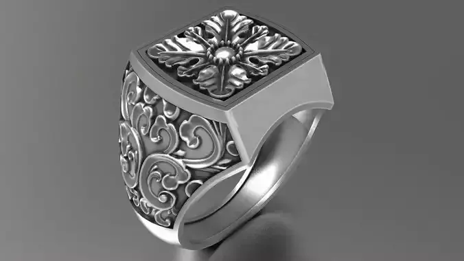 Ornament Men ring