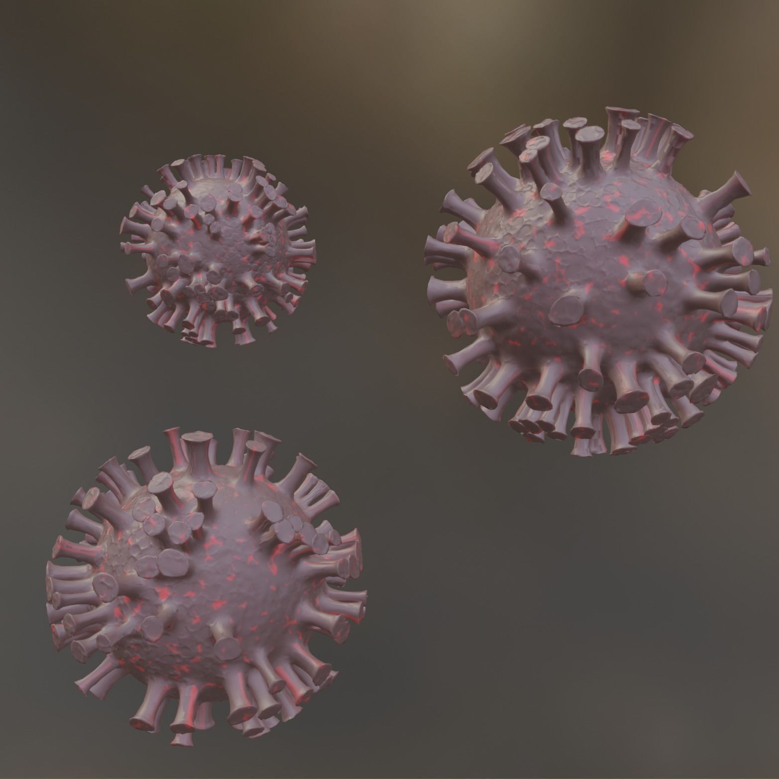 Corana-virus High Poly disney coronavirus 3D model_3