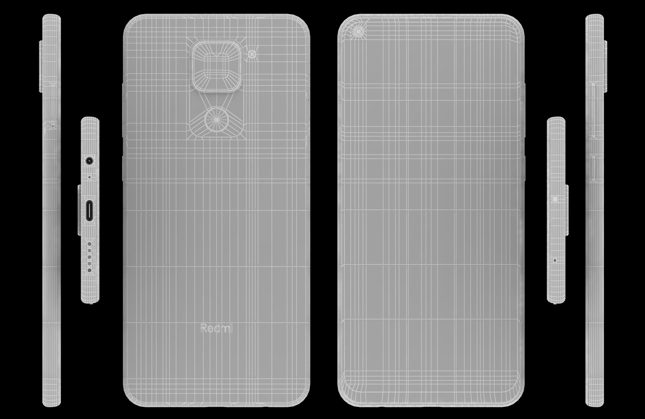 Xiaomi Redmi Note 9 Green 3D model_16