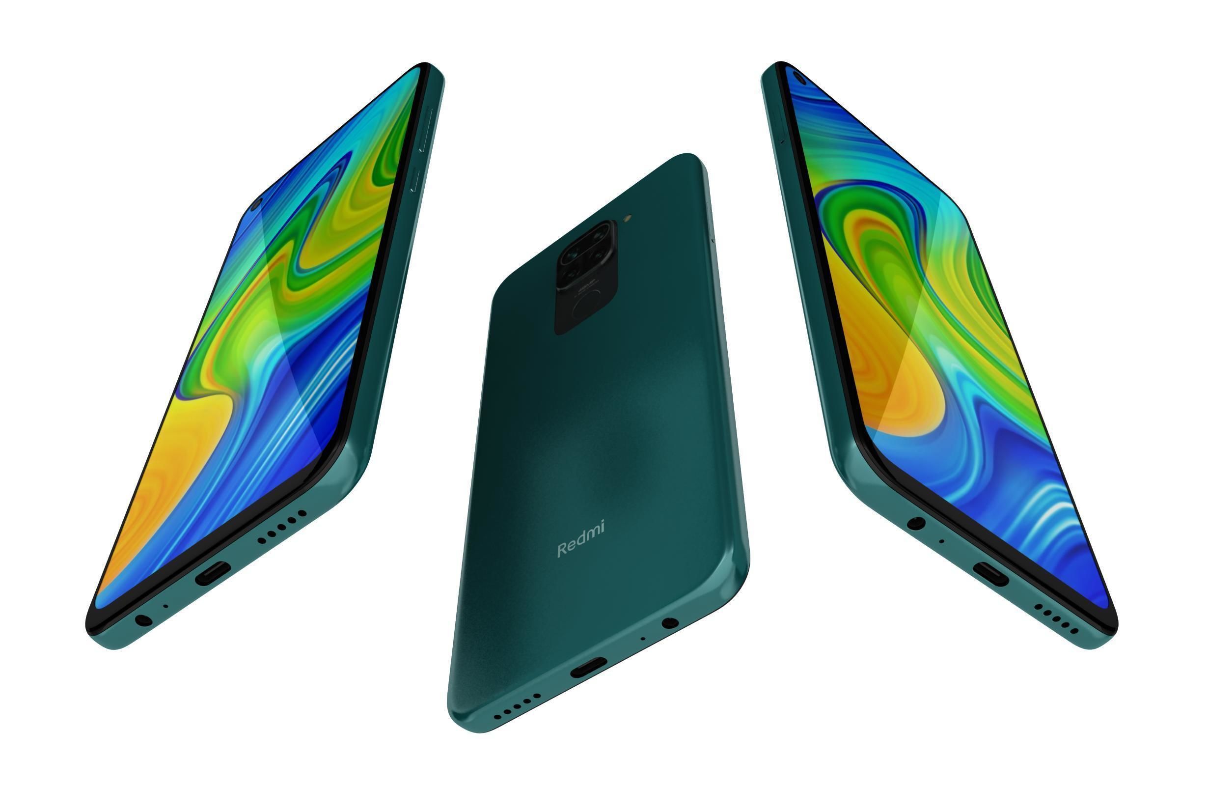 Xiaomi Redmi Note 9 Green 3D model_2