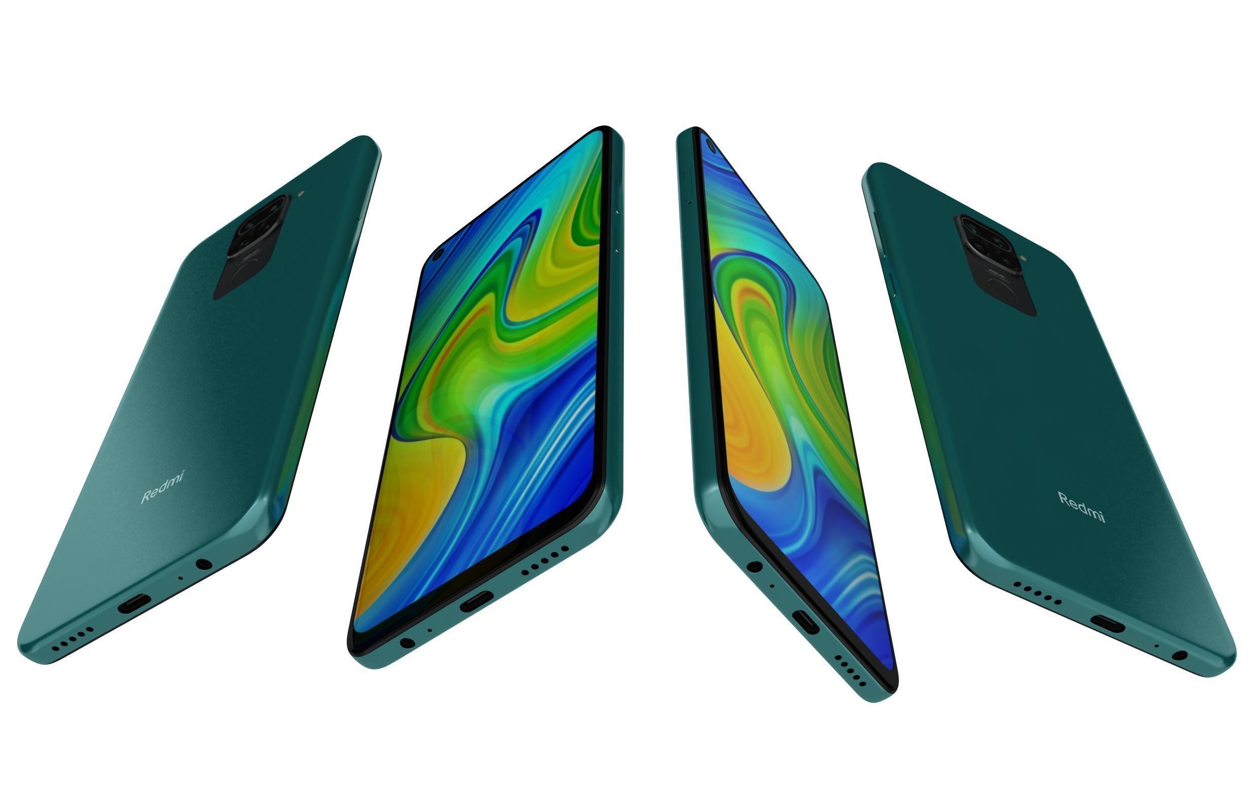 Xiaomi Redmi Note 9 All Colors 3D model_17