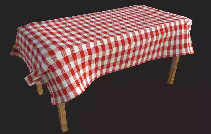 table checkered tablecloth