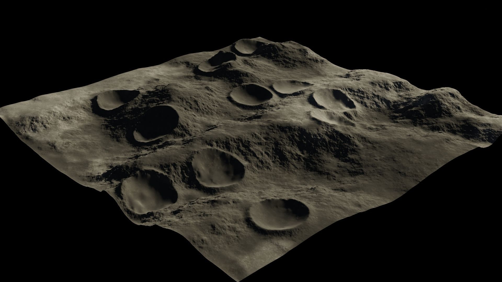 Lunar crater 3D two models 3D Model Collection_20