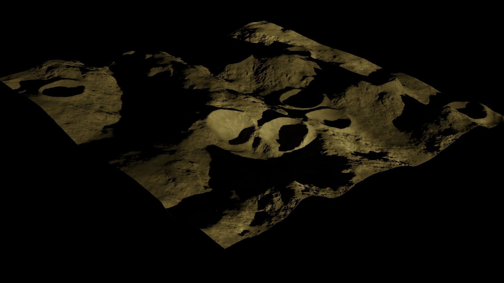 Lunar crater 3D two models 3D Model Collection_21