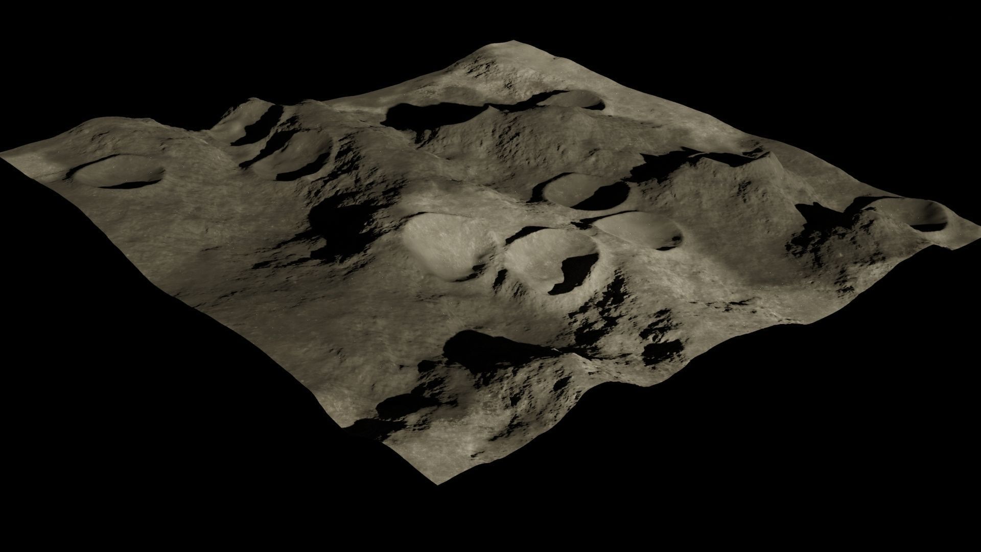 Lunar crater 3D two models 3D Model Collection_22