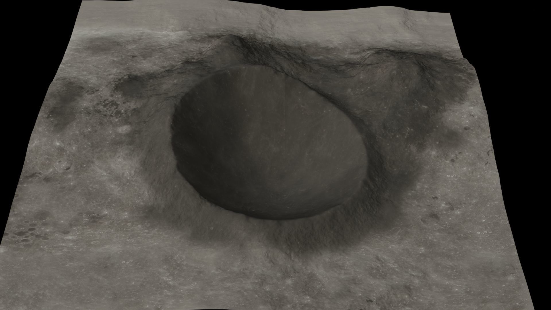 Lunar crater 3D two models 3D Model Collection_13