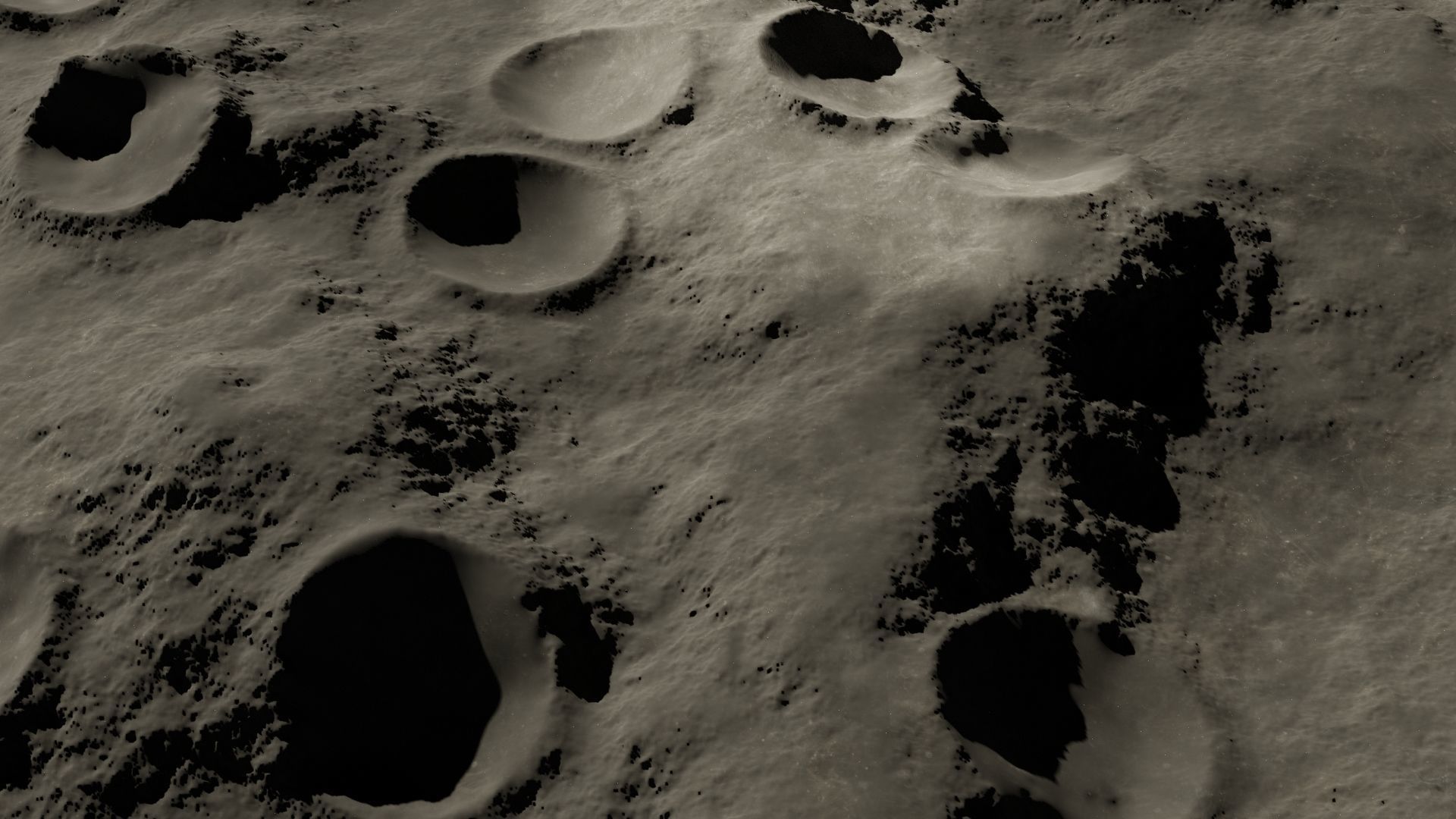 Lunar crater 3D two models 3D Model Collection_25