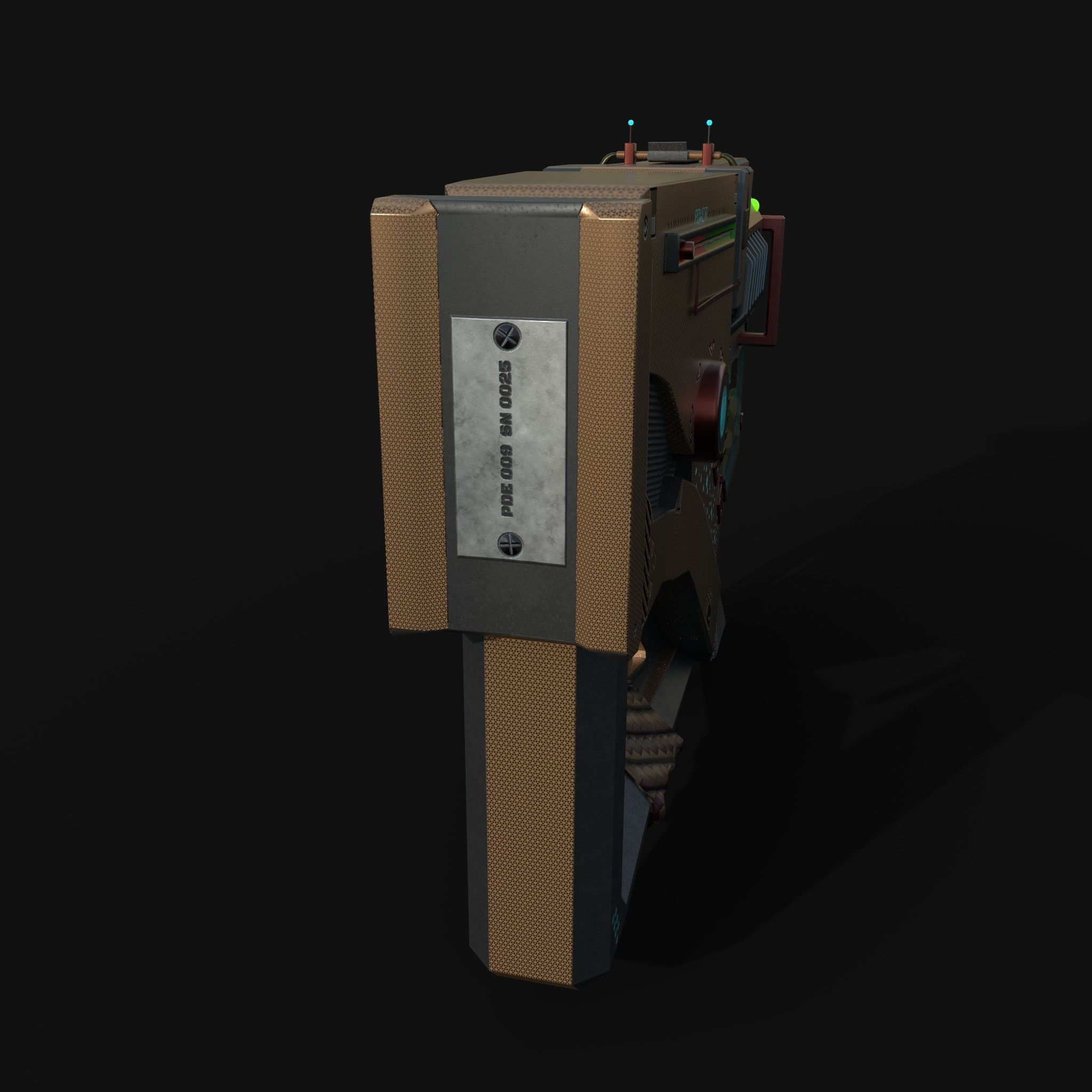 Future Gun Free 3D model_10