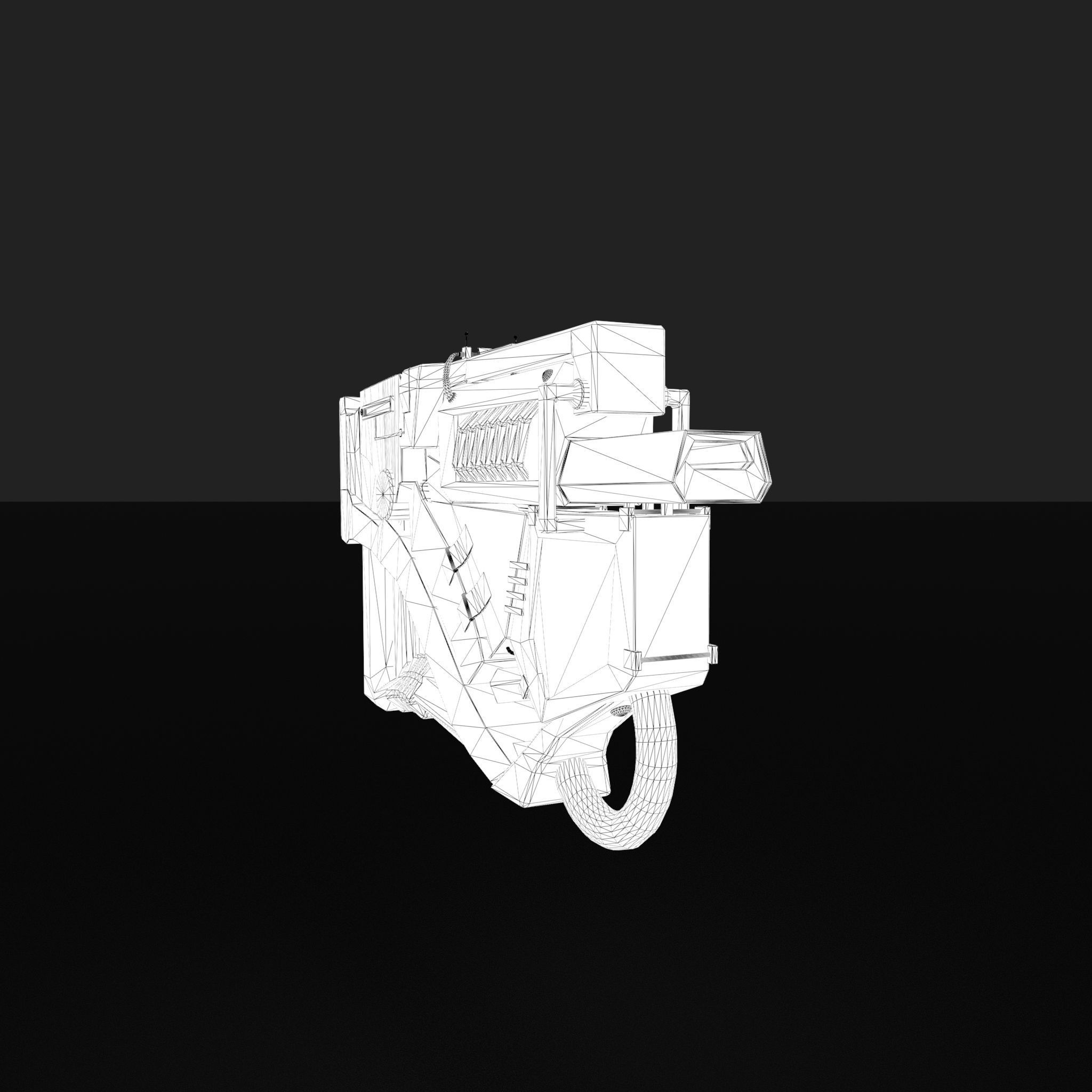 Future Gun Free 3D model_29