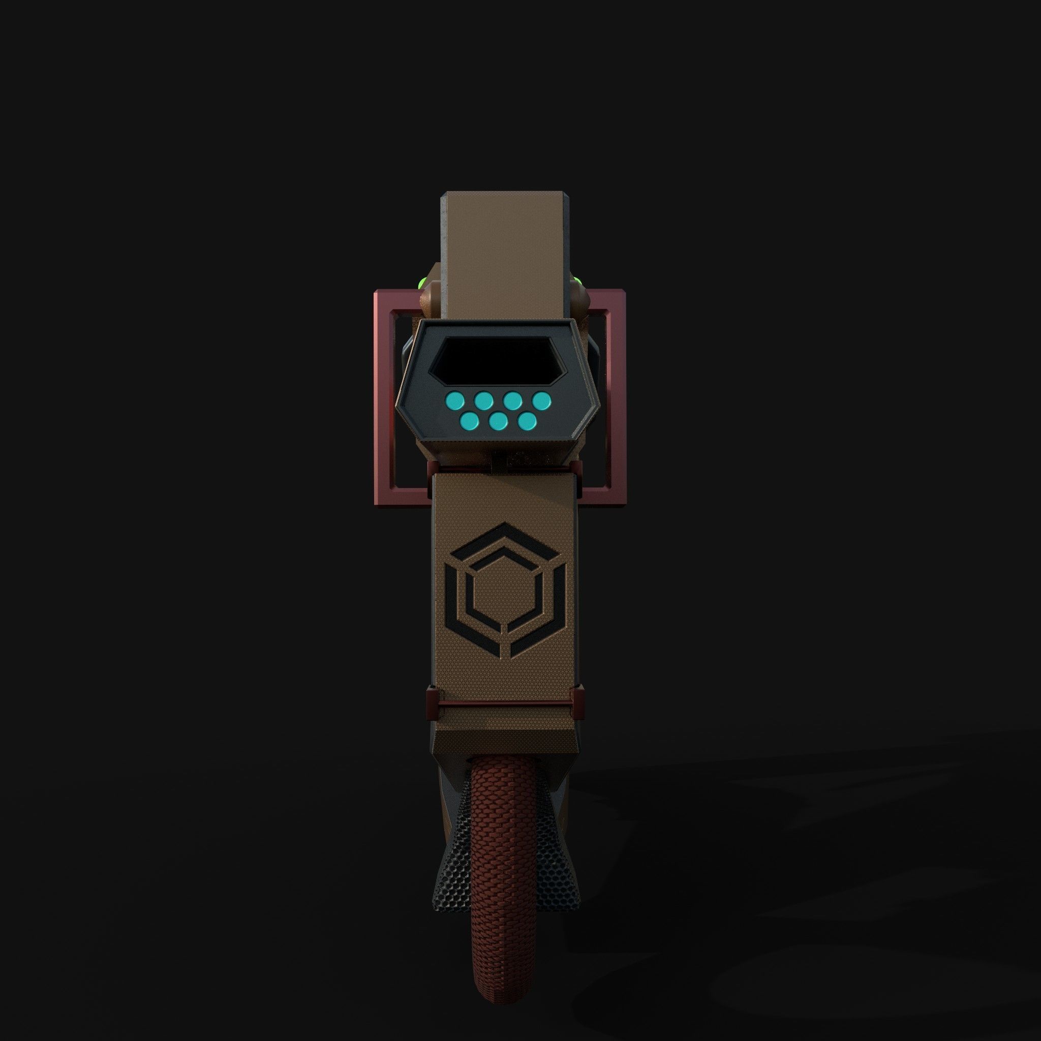 Future Gun Free 3D model_6