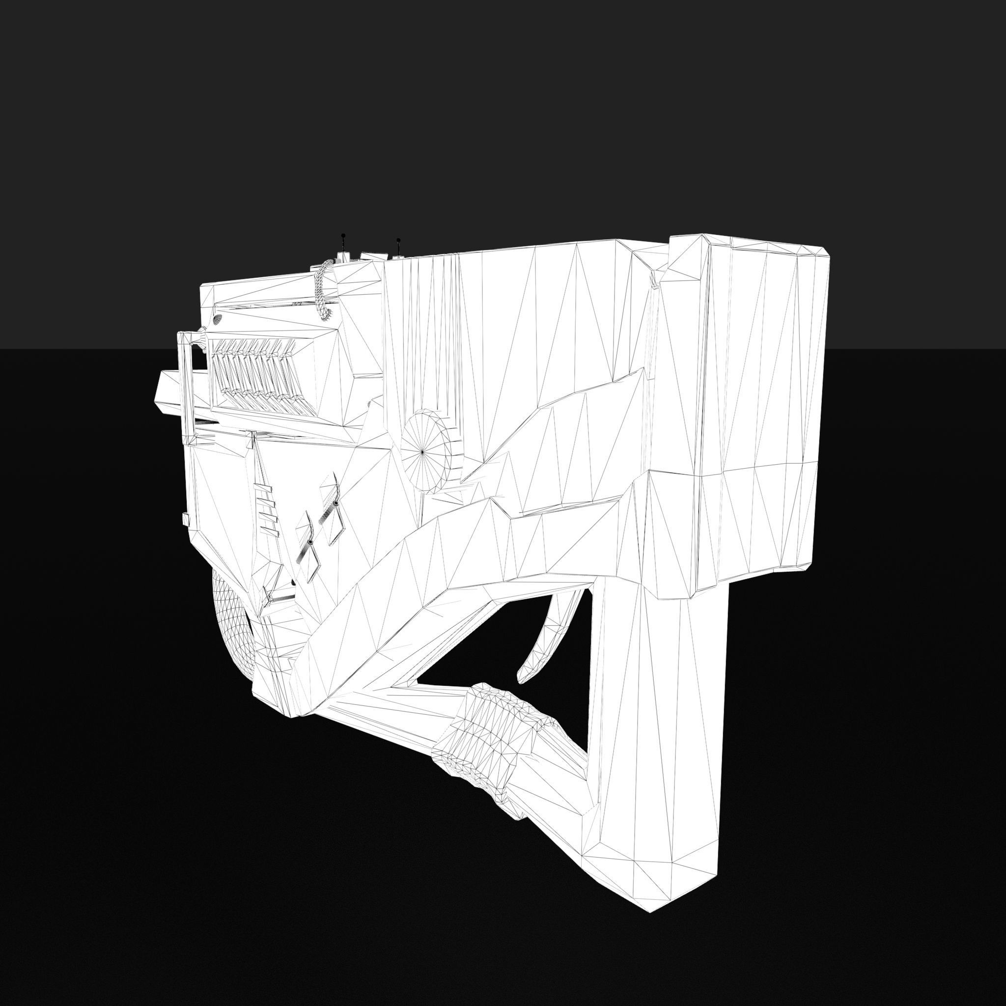 Future Gun Free 3D model_32