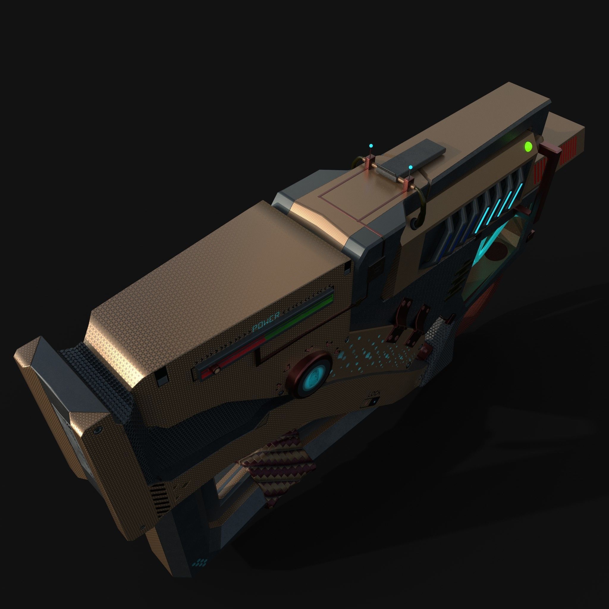 Future Gun Free 3D model_12