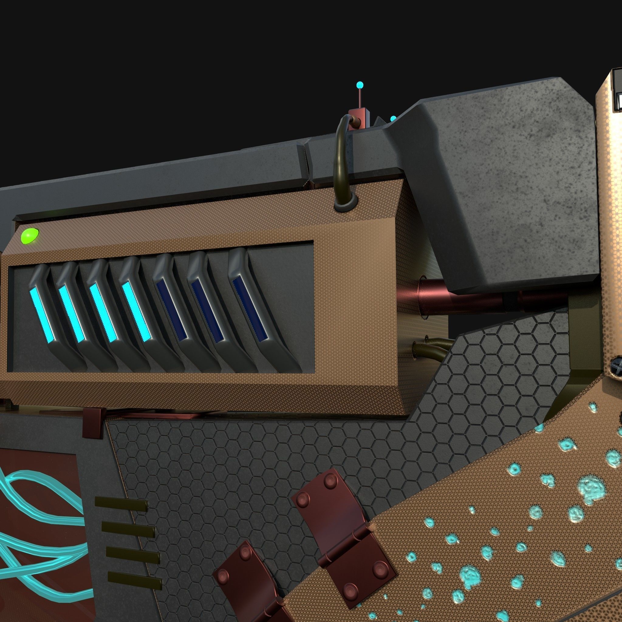 Future Gun Free 3D model_17