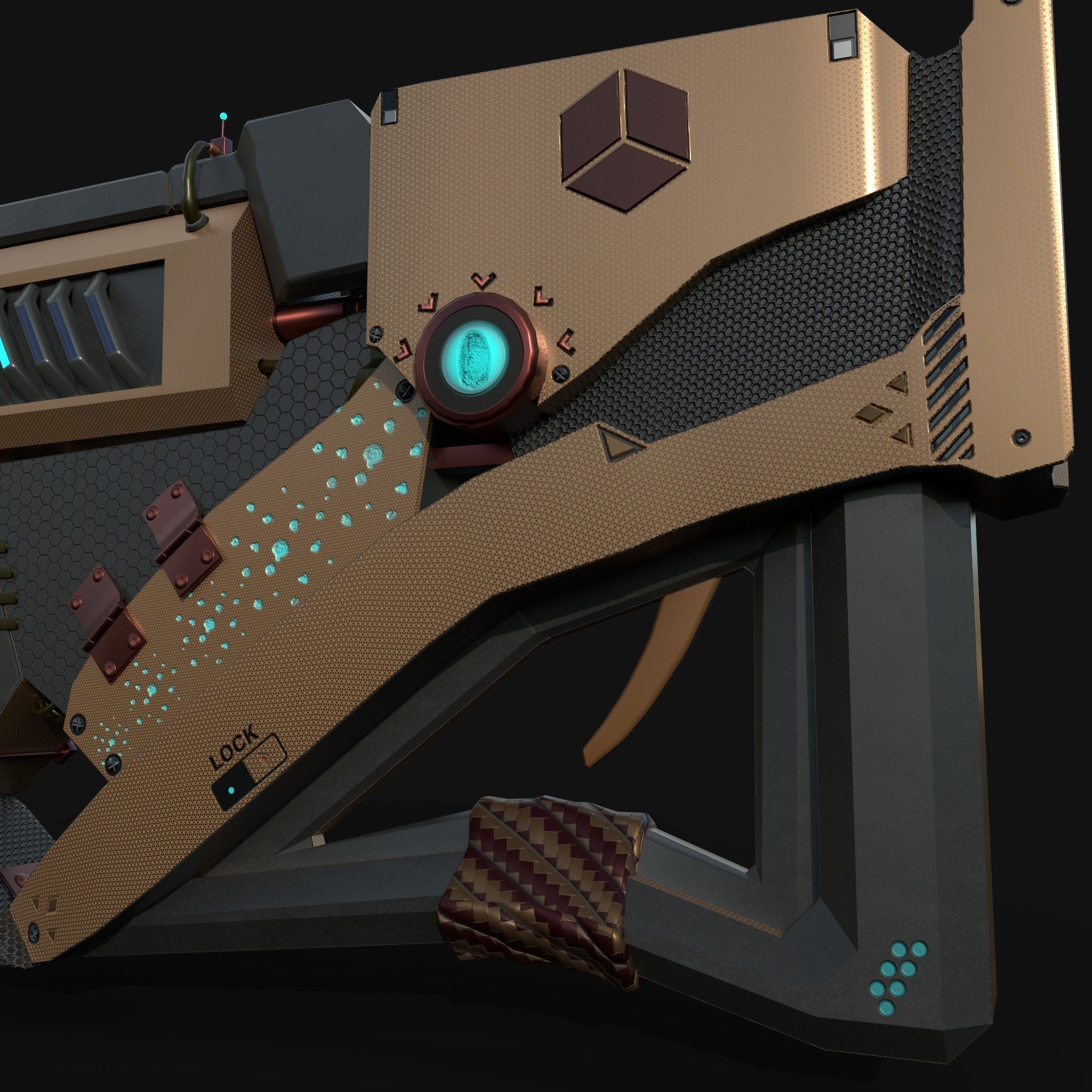 Future Gun Free 3D model_16
