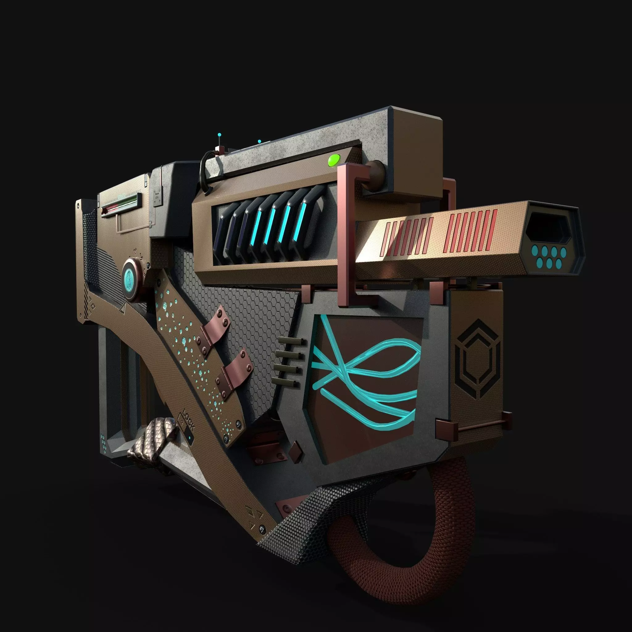 Future Gun Free 3D model_0