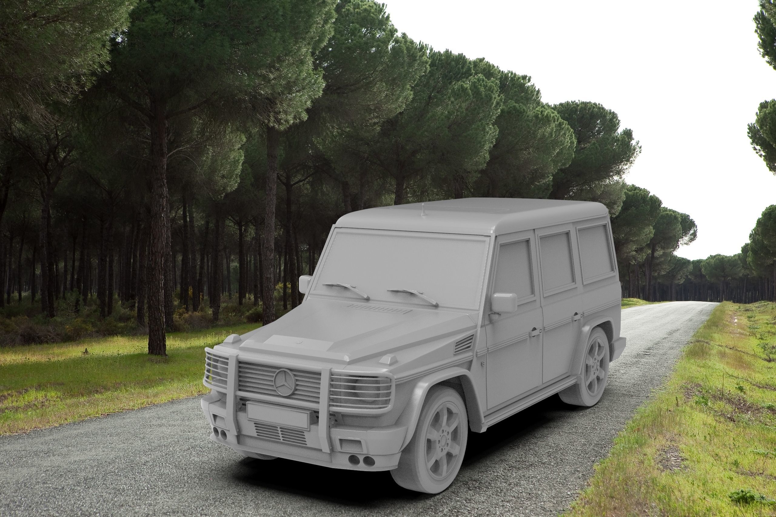 Mersedes Benz G500  3D print model_8
