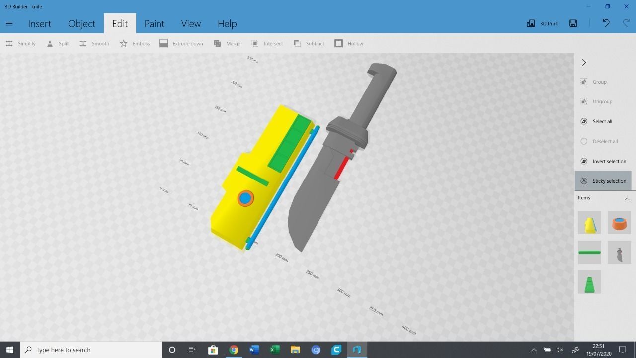 Hunter clone force 99 the bad batch melee weapon 3D print model_4