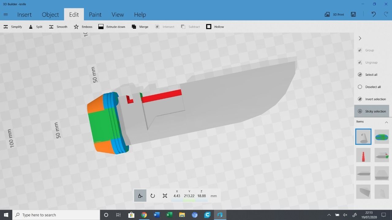 Hunter clone force 99 the bad batch melee weapon 3D print model_6