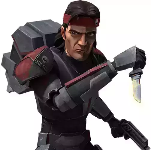 Hunter clone force 99 the bad batch melee weapon 3D print model
