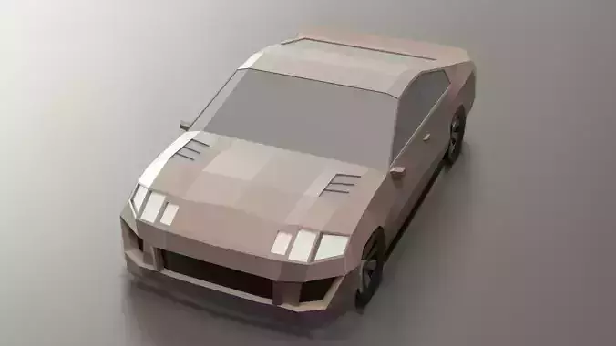 low poly car