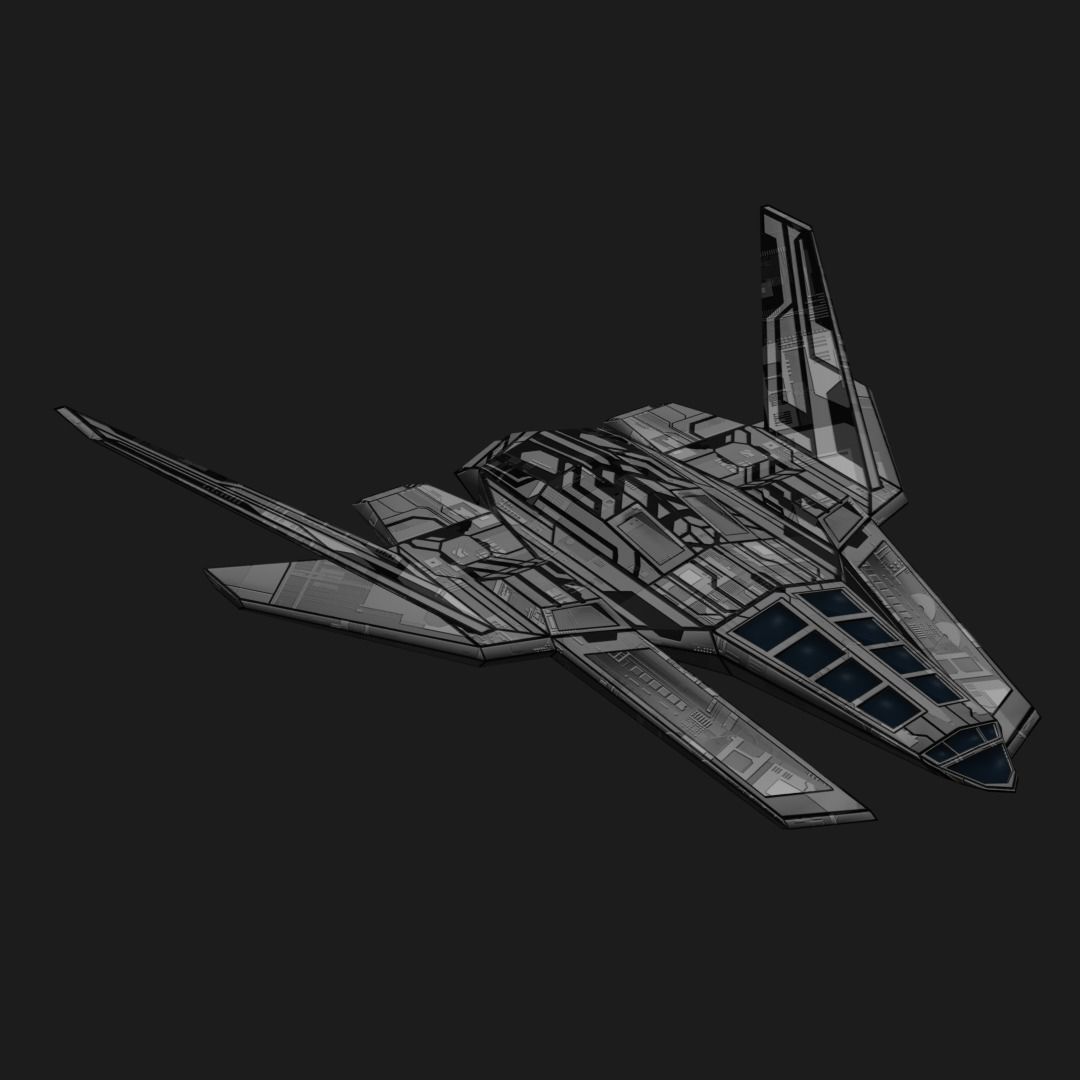 AES-1 Spaceship 3D model_1