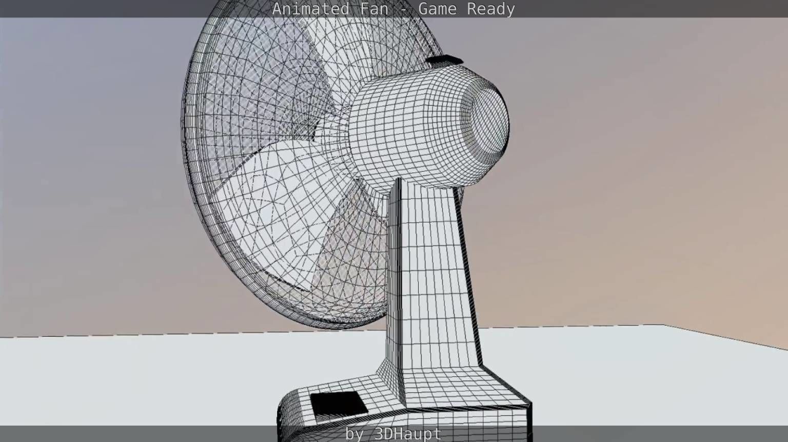 Animated Fan Game Ready Low-poly 3D model_68