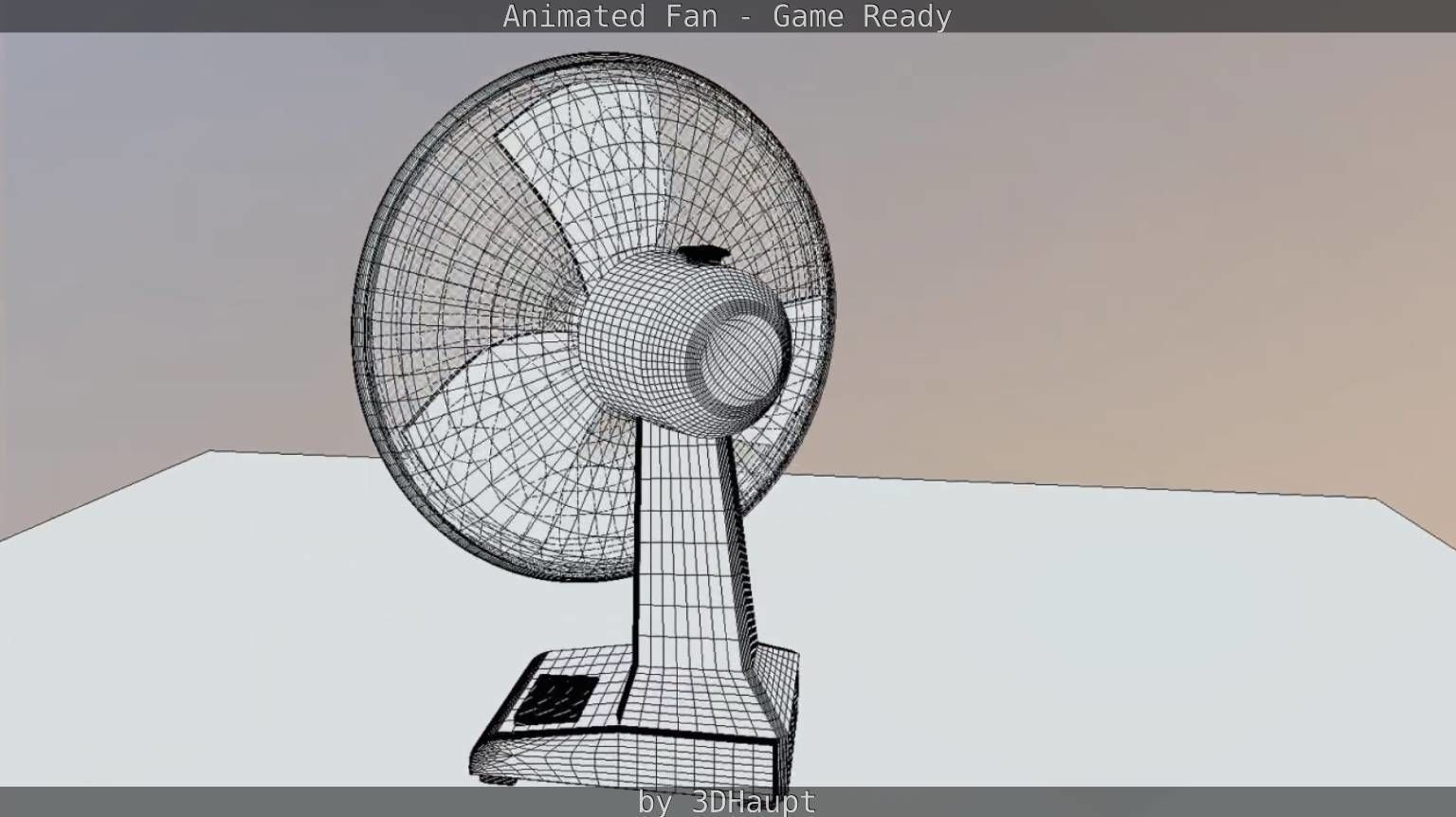 Animated Fan Game Ready Low-poly 3D model_80
