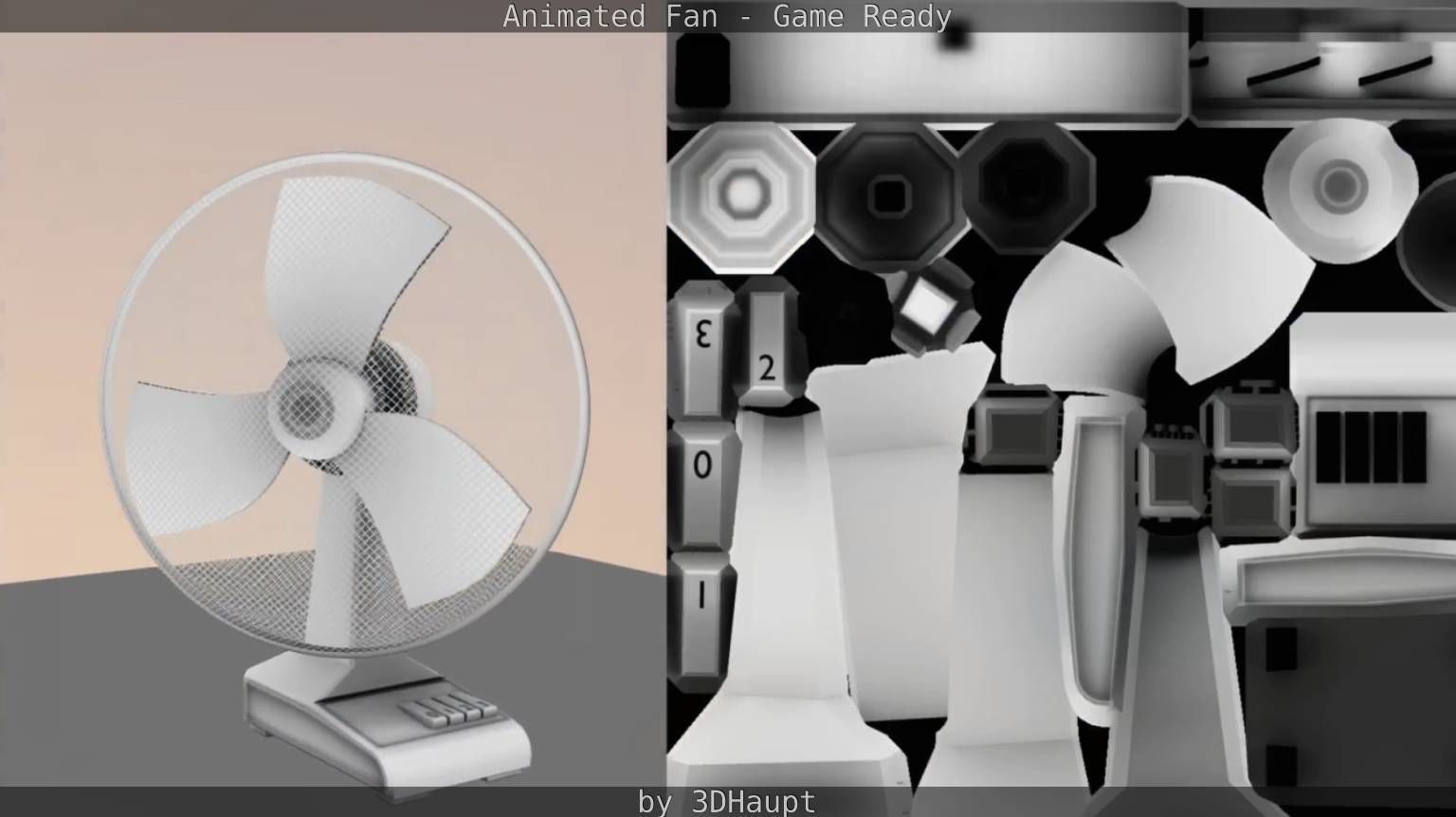 Animated Fan Game Ready Low-poly 3D model_37