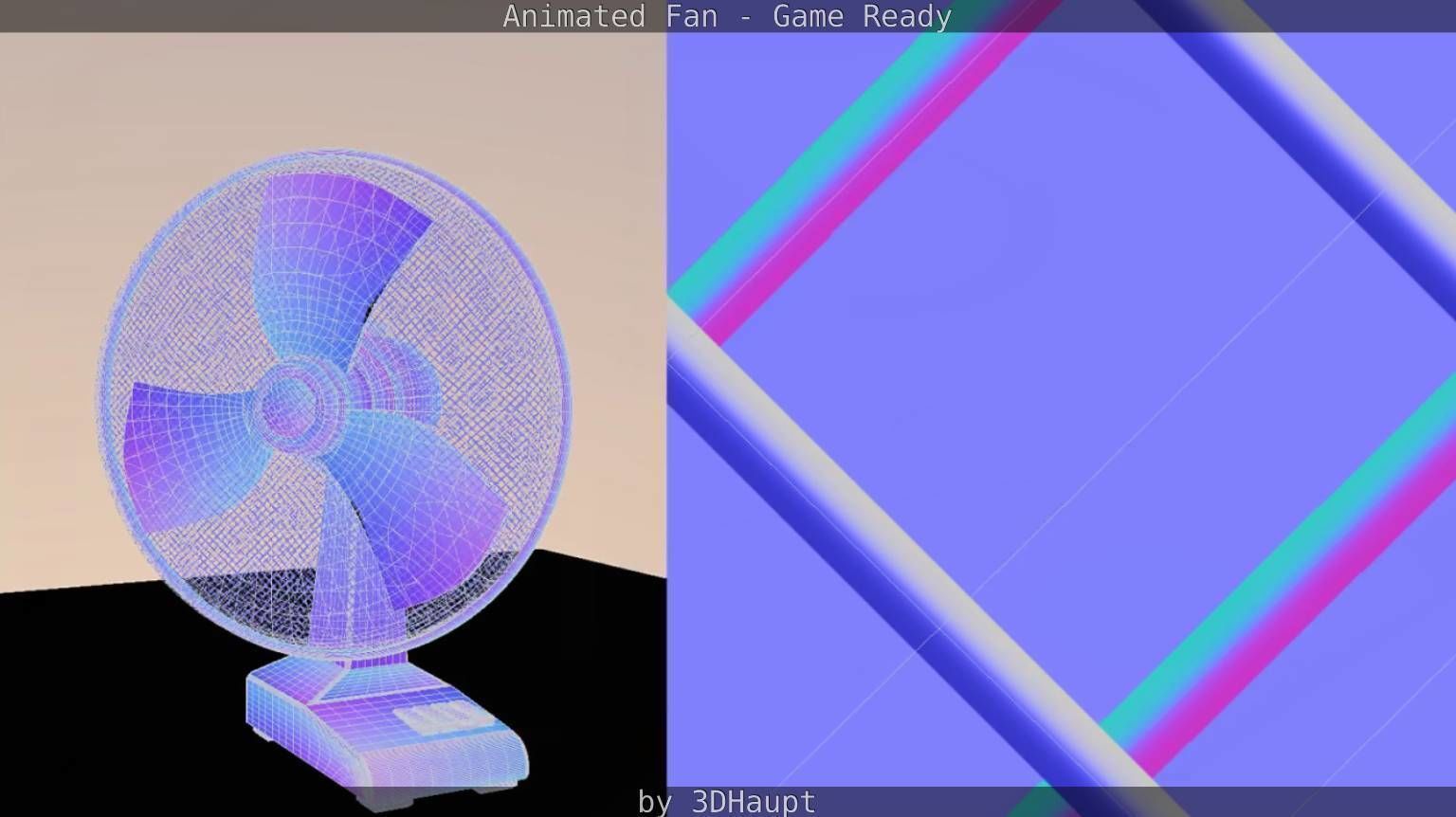 Animated Fan Game Ready Low-poly 3D model_46