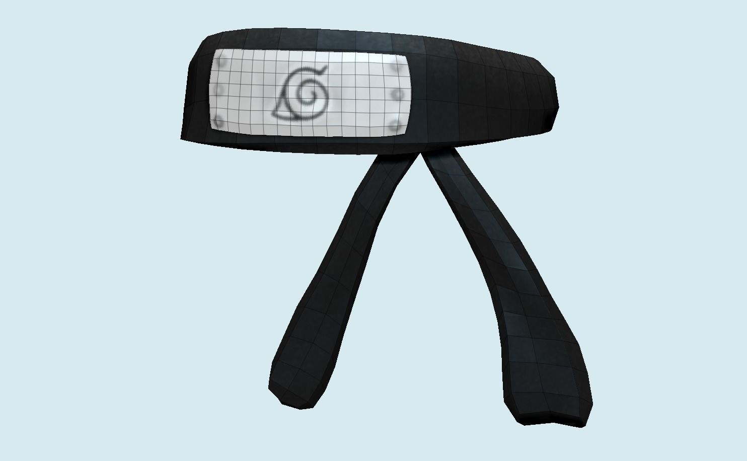 Naruto Bandana - Character Outfit Head Low-poly 3D model_4