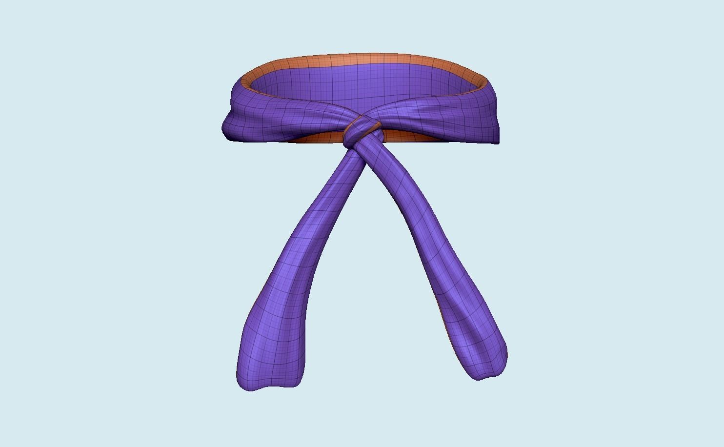 Naruto Bandana - Character Outfit Head Low-poly 3D model_9