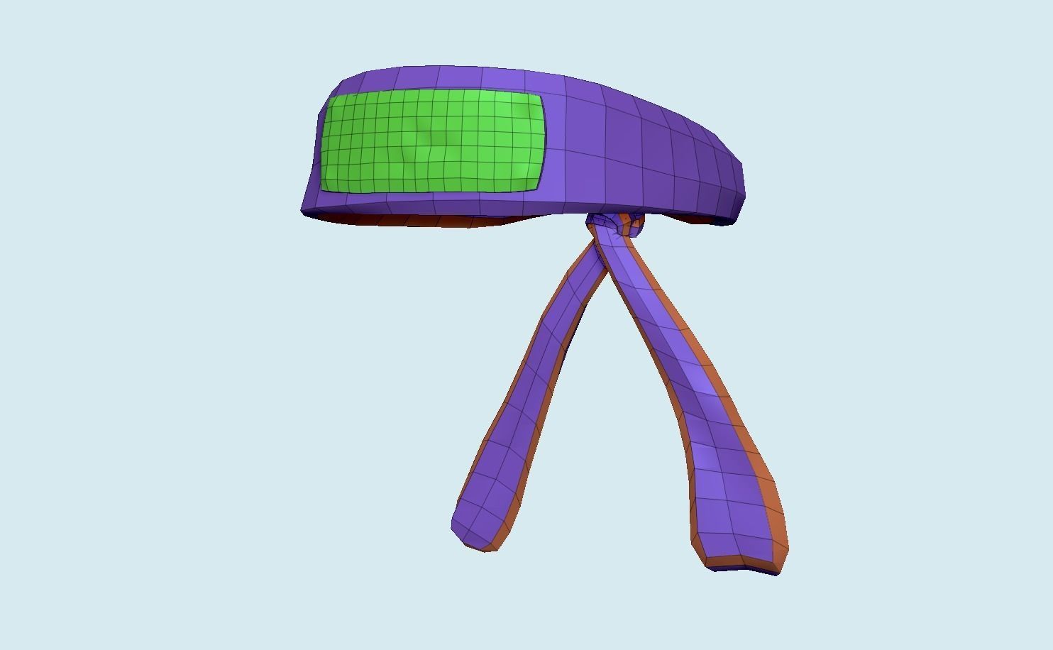 Naruto Bandana - Character Outfit Head Low-poly 3D model_8