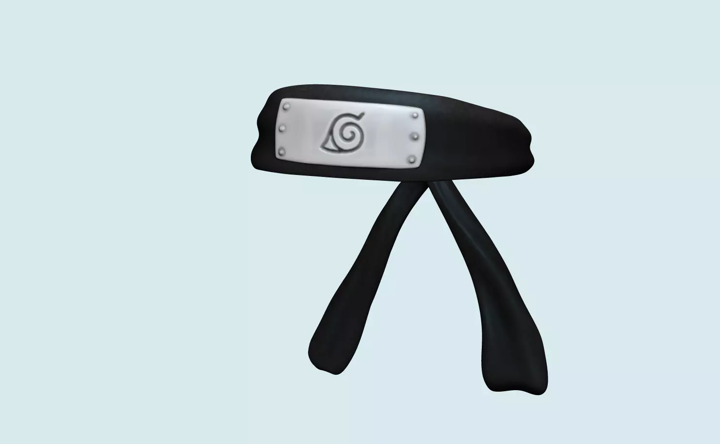 Naruto Bandana - Character Outfit Head Low-poly 3D model_0