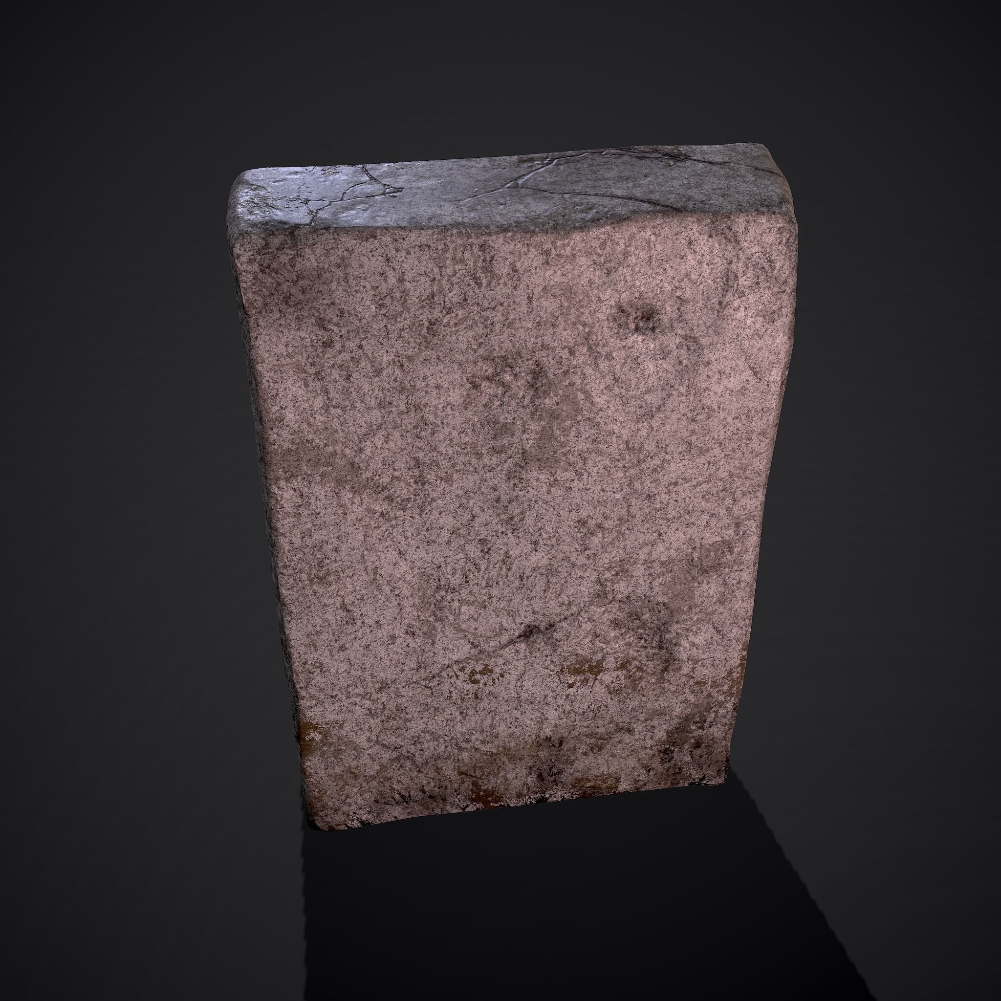Grave Stone Version 3 Low-poly 3D model_16