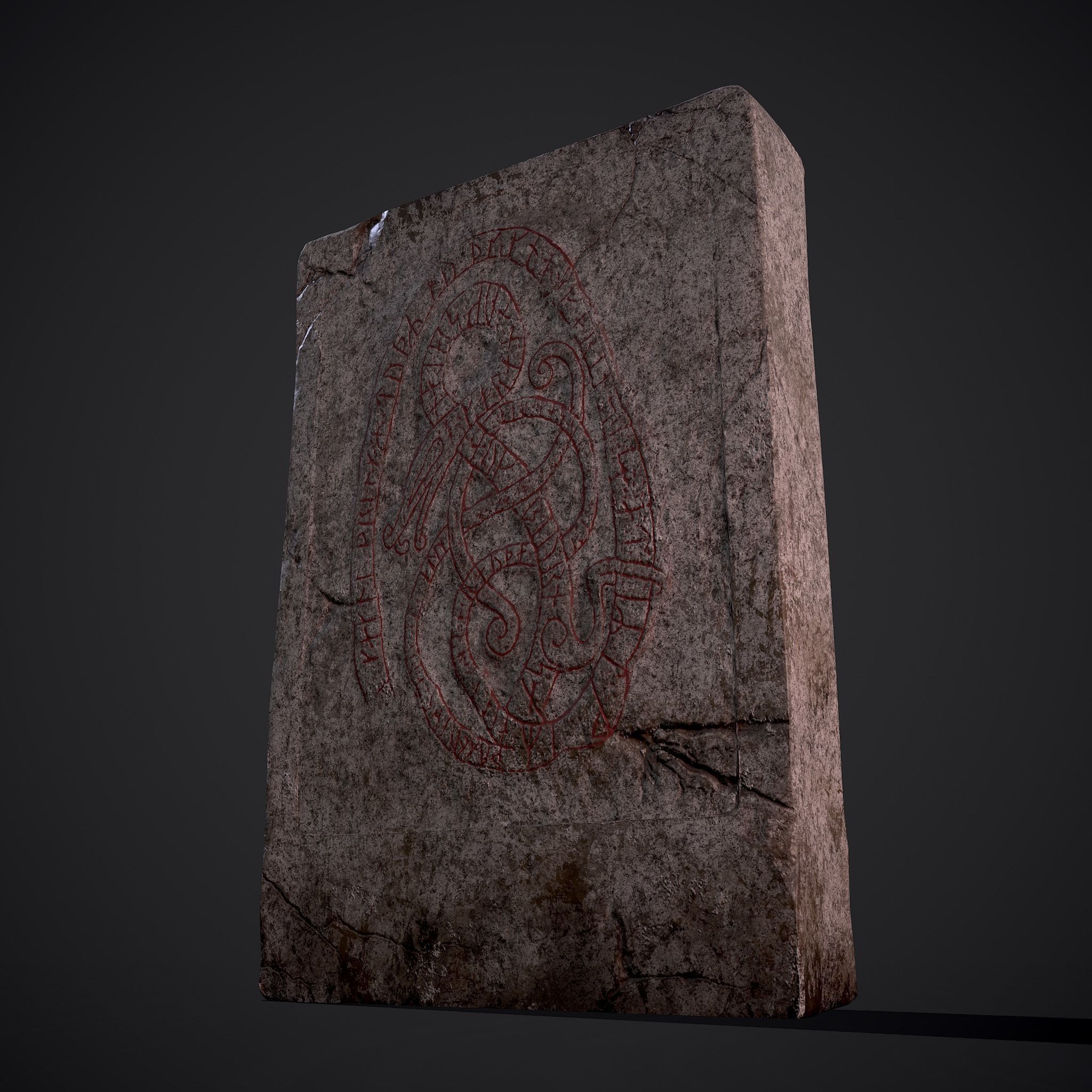 Grave Stone Version 3 Low-poly 3D model_24