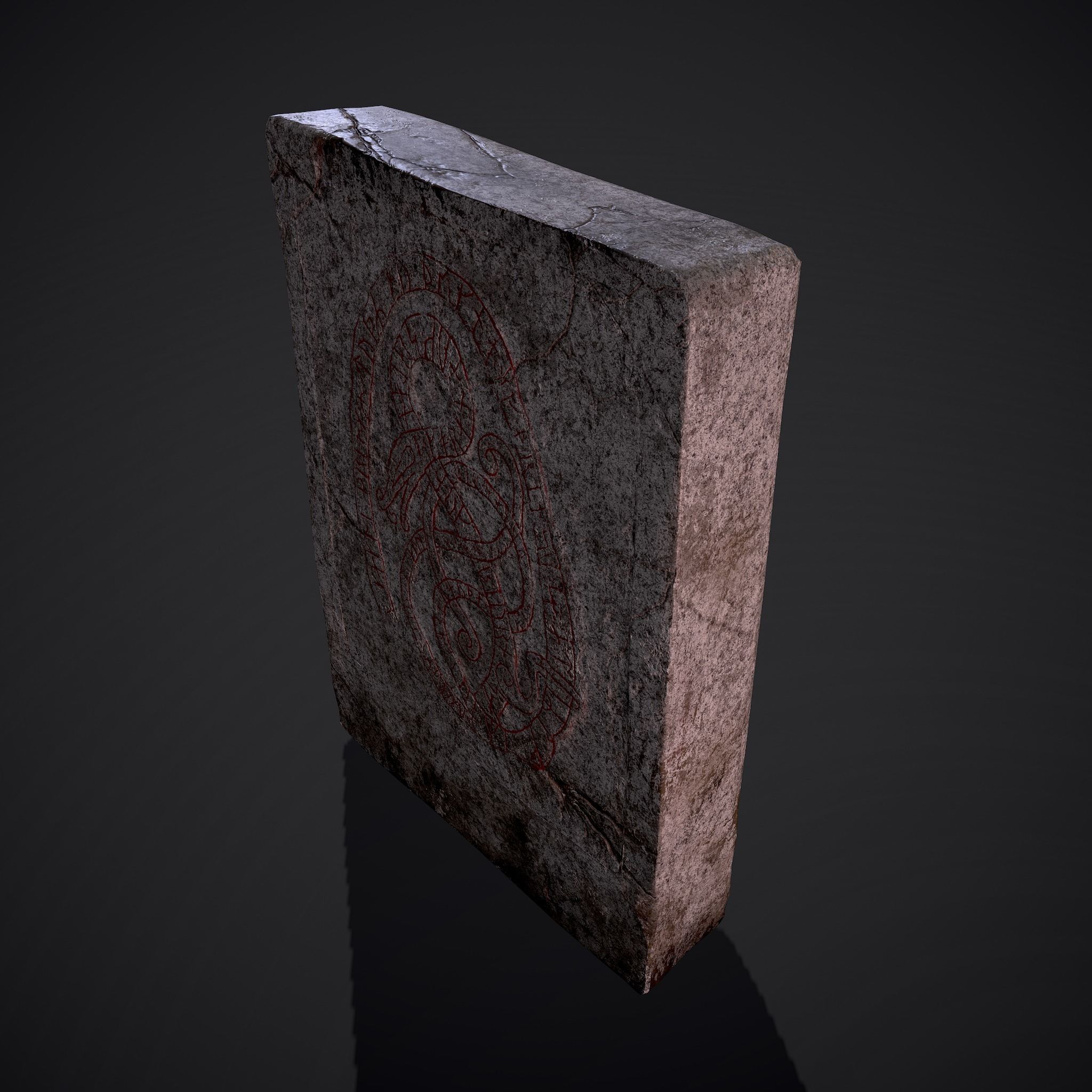 Grave Stone Version 3 Low-poly 3D model_18