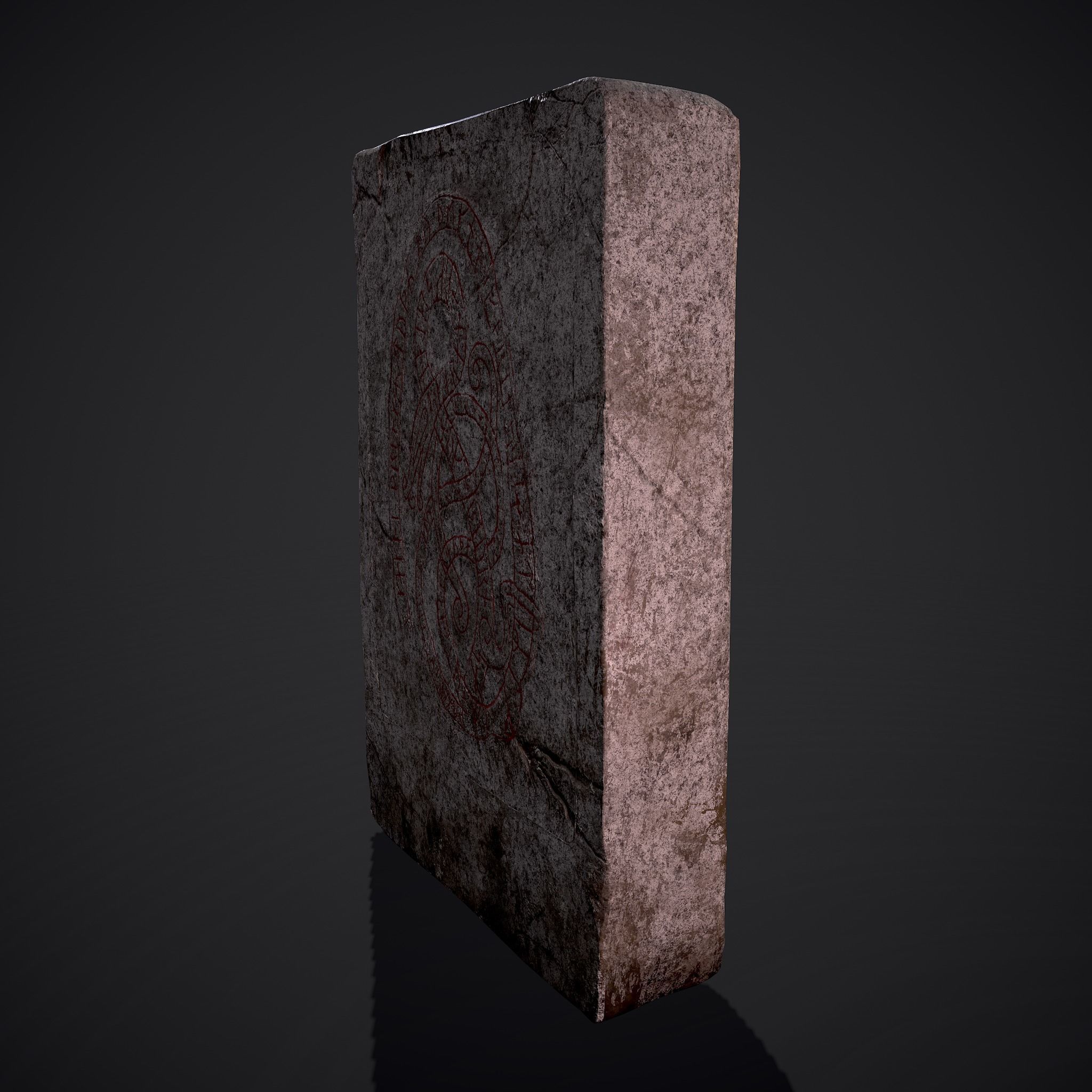 Grave Stone Version 3 Low-poly 3D model_9