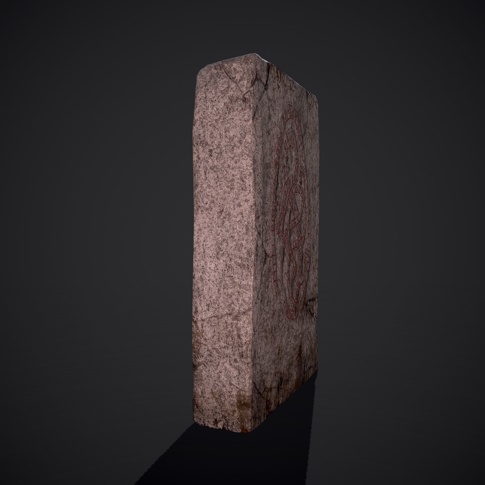 Grave Stone Version 3 Low-poly 3D model_30