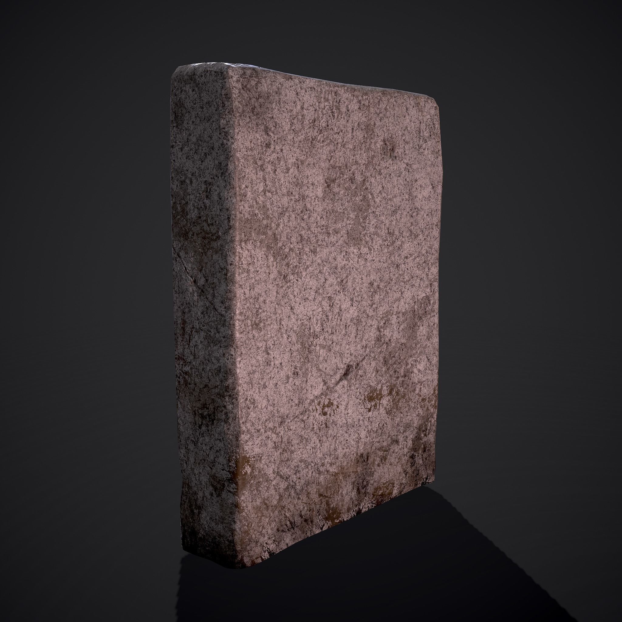 Grave Stone Version 3 Low-poly 3D model_7