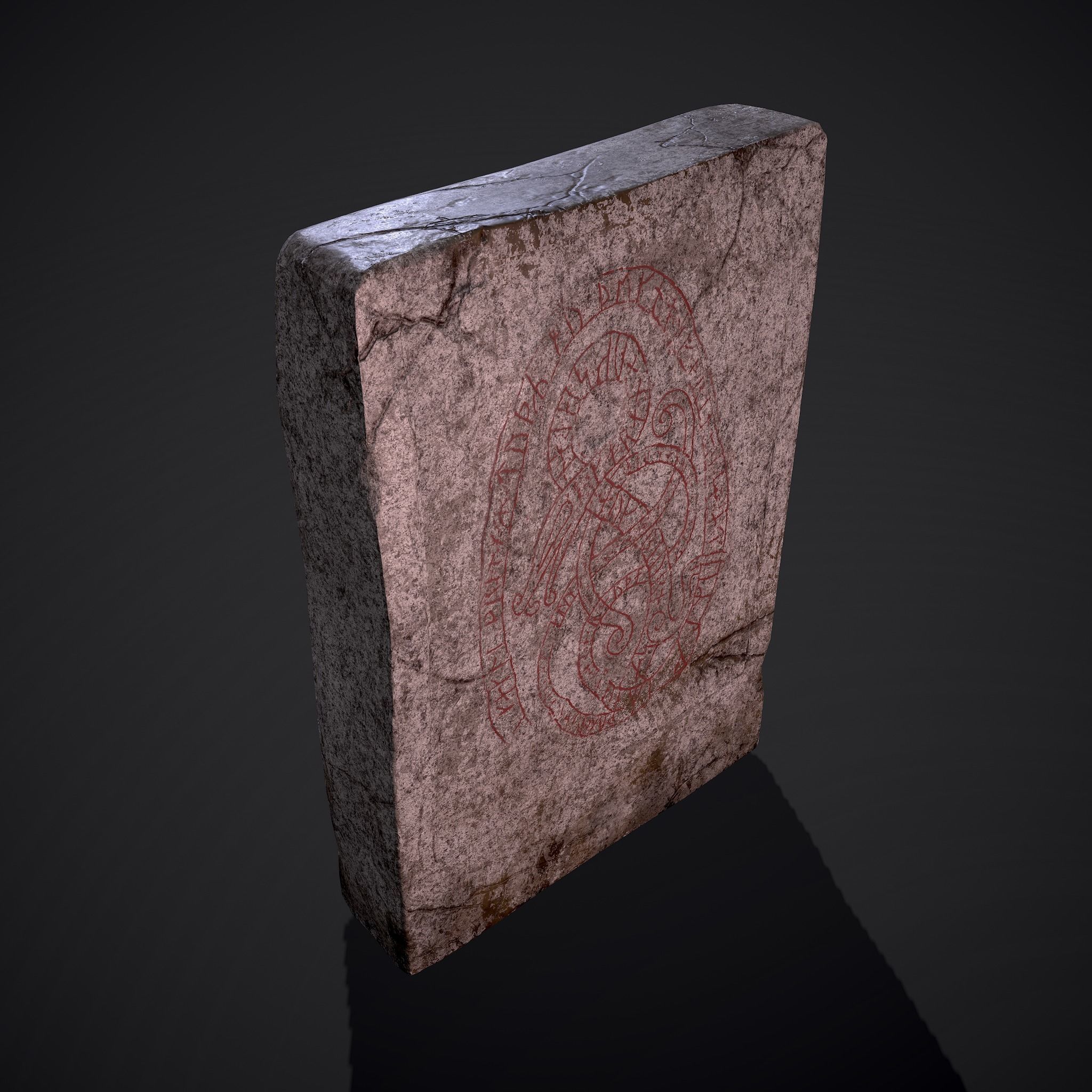 Grave Stone Version 3 Low-poly 3D model_19