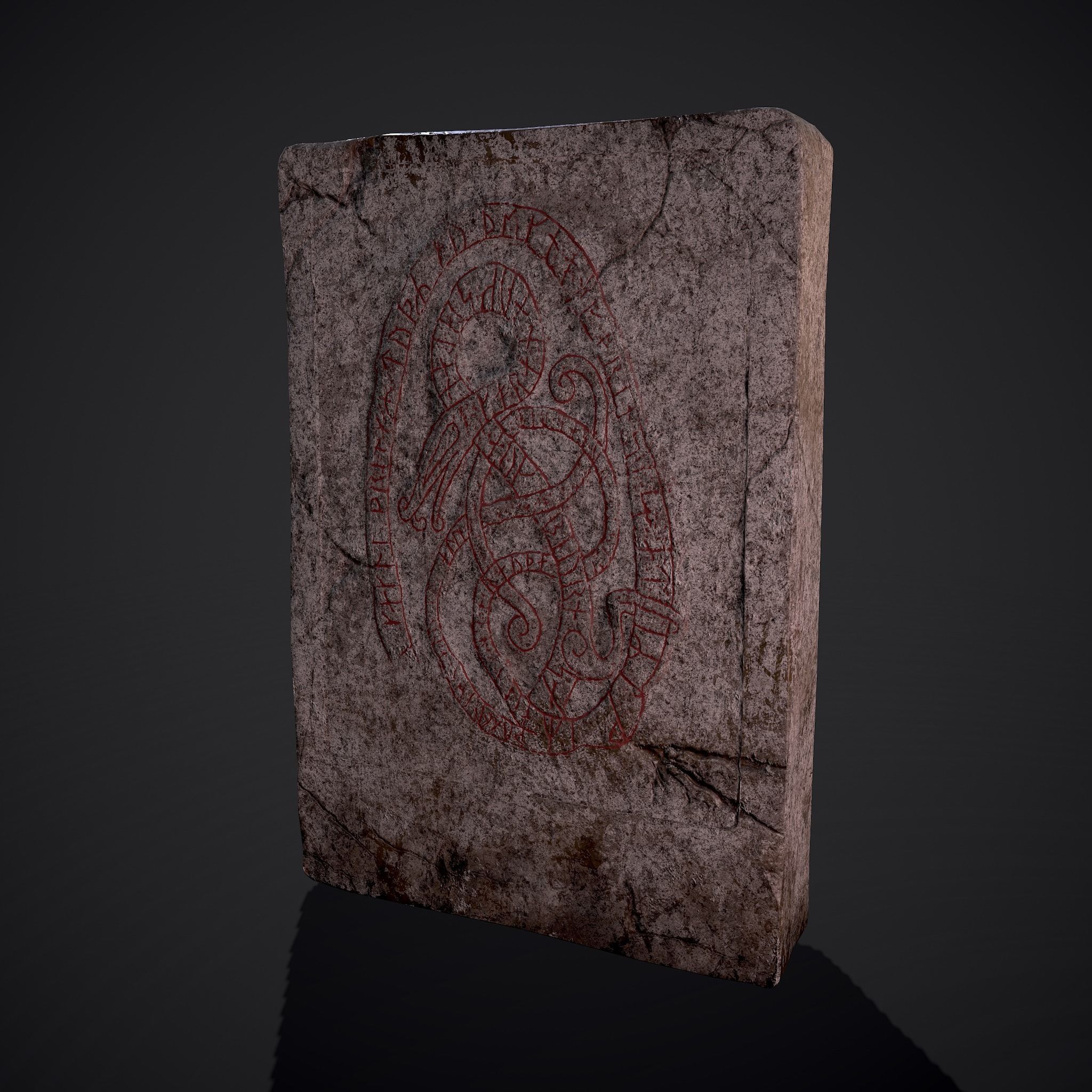Grave Stone Version 3 Low-poly 3D model_10