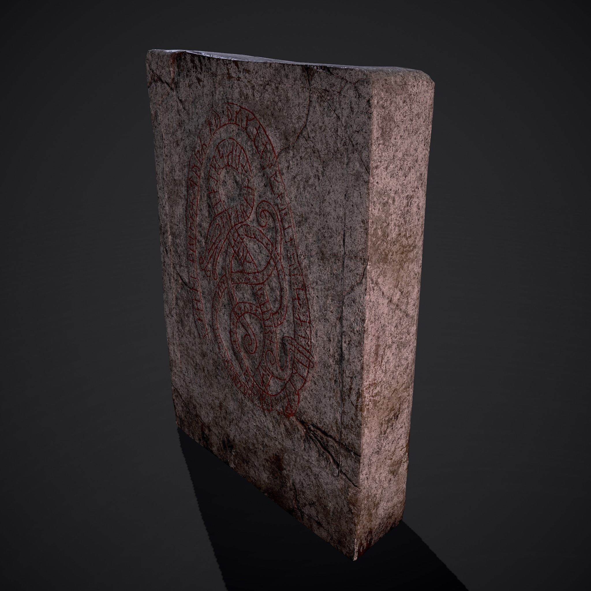 Grave Stone Version 3 Low-poly 3D model_25