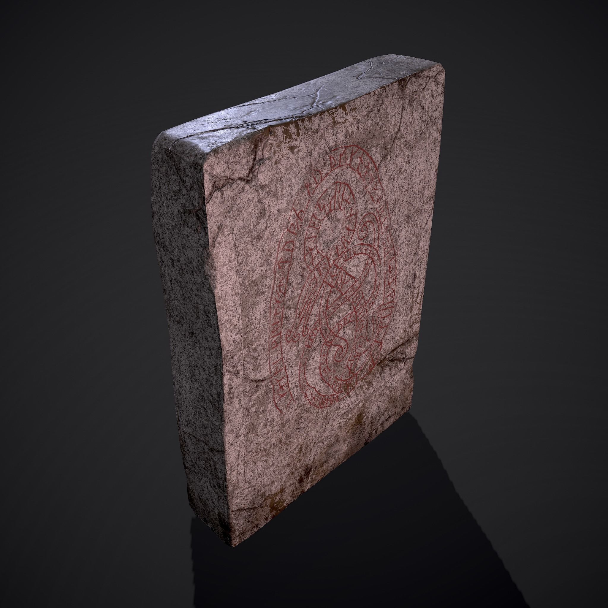 Grave Stone Version 3 Low-poly 3D model_14