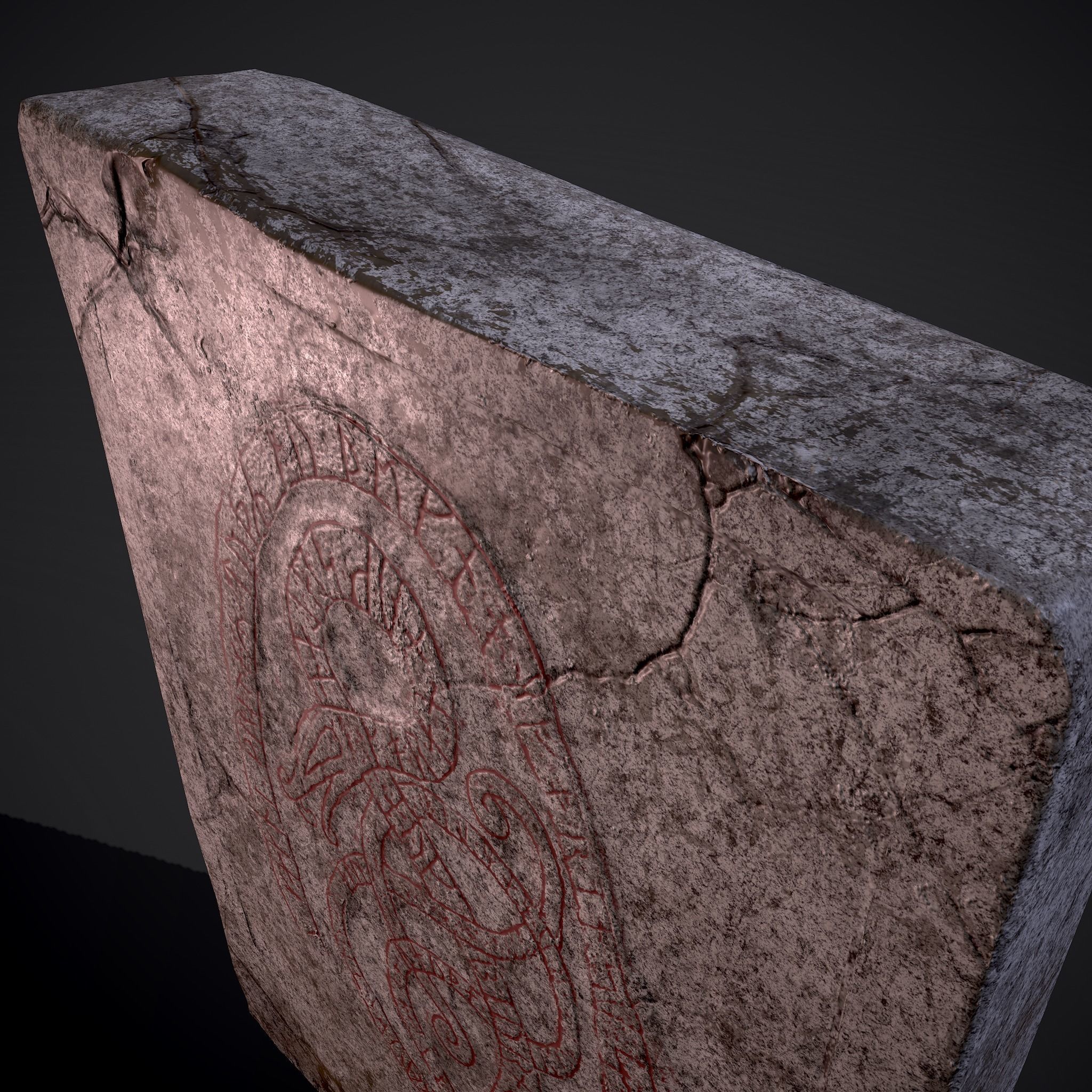 Grave Stone Version 3 Low-poly 3D model_31