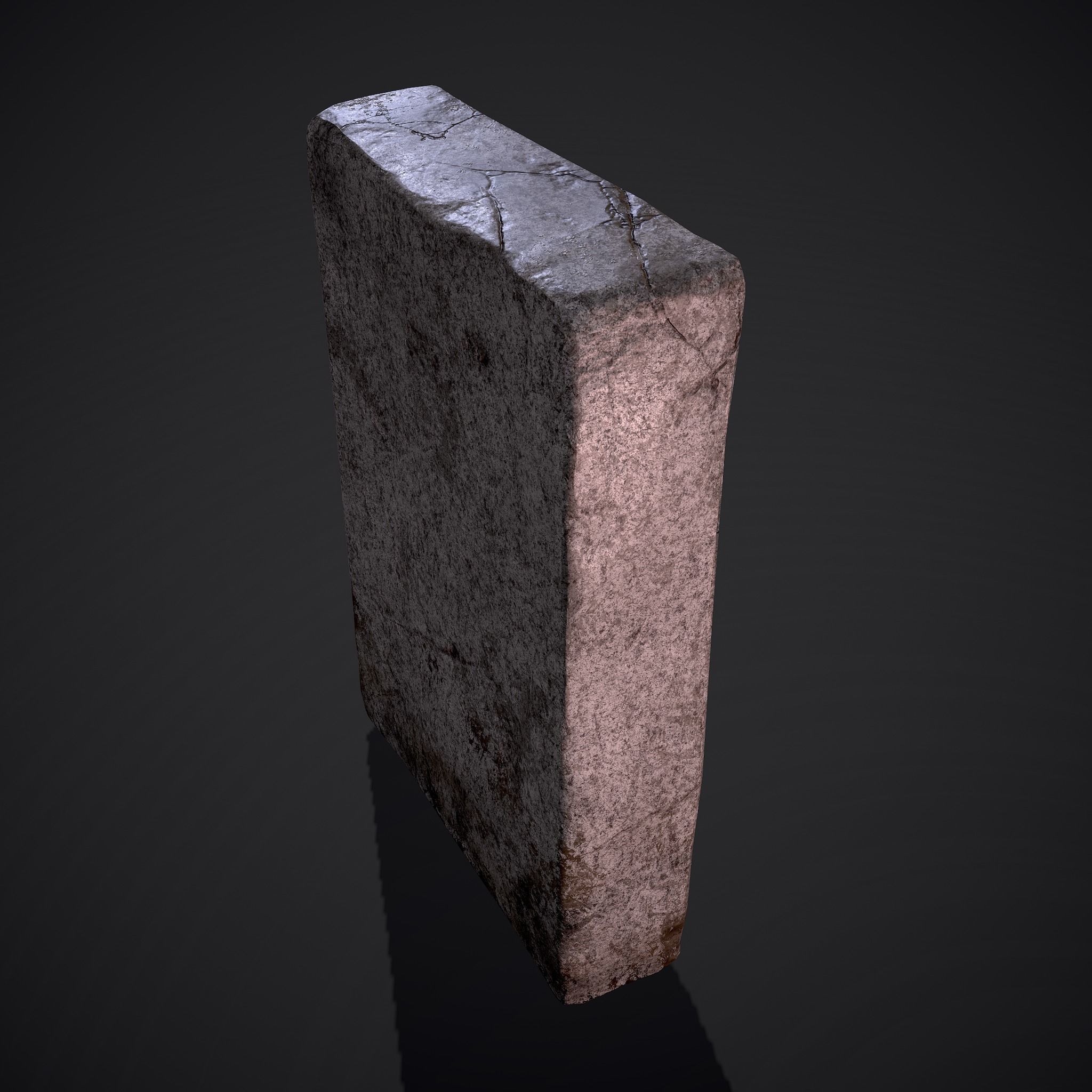 Grave Stone Version 3 Low-poly 3D model_15