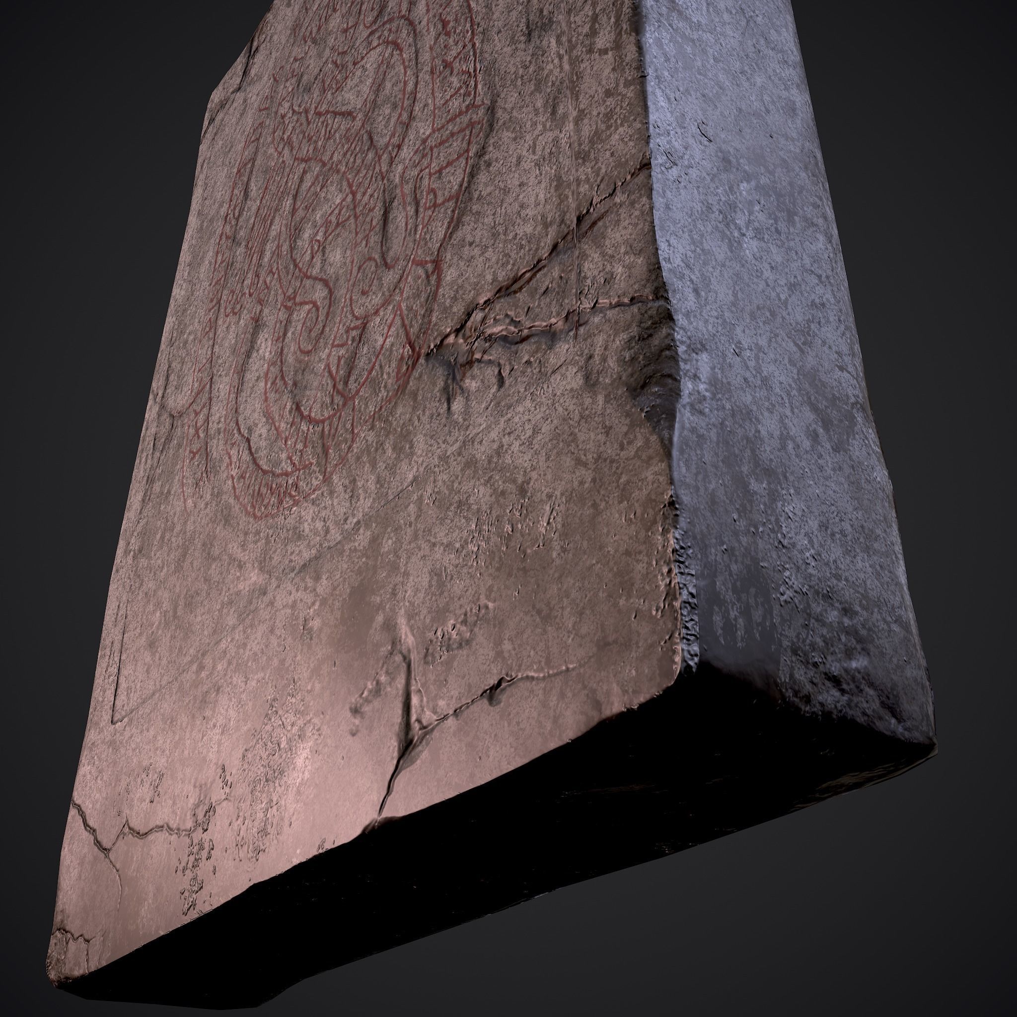 Grave Stone Version 3 Low-poly 3D model_34