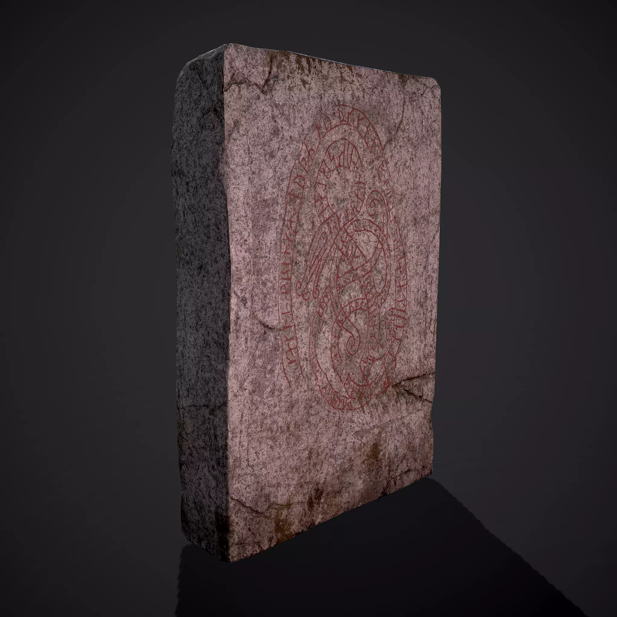 Grave Stone Version 3 Low-poly 3D model_0